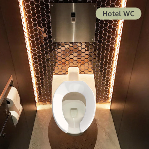 Aünsffer universal compatibility fits most standard elongated commercial toilets.