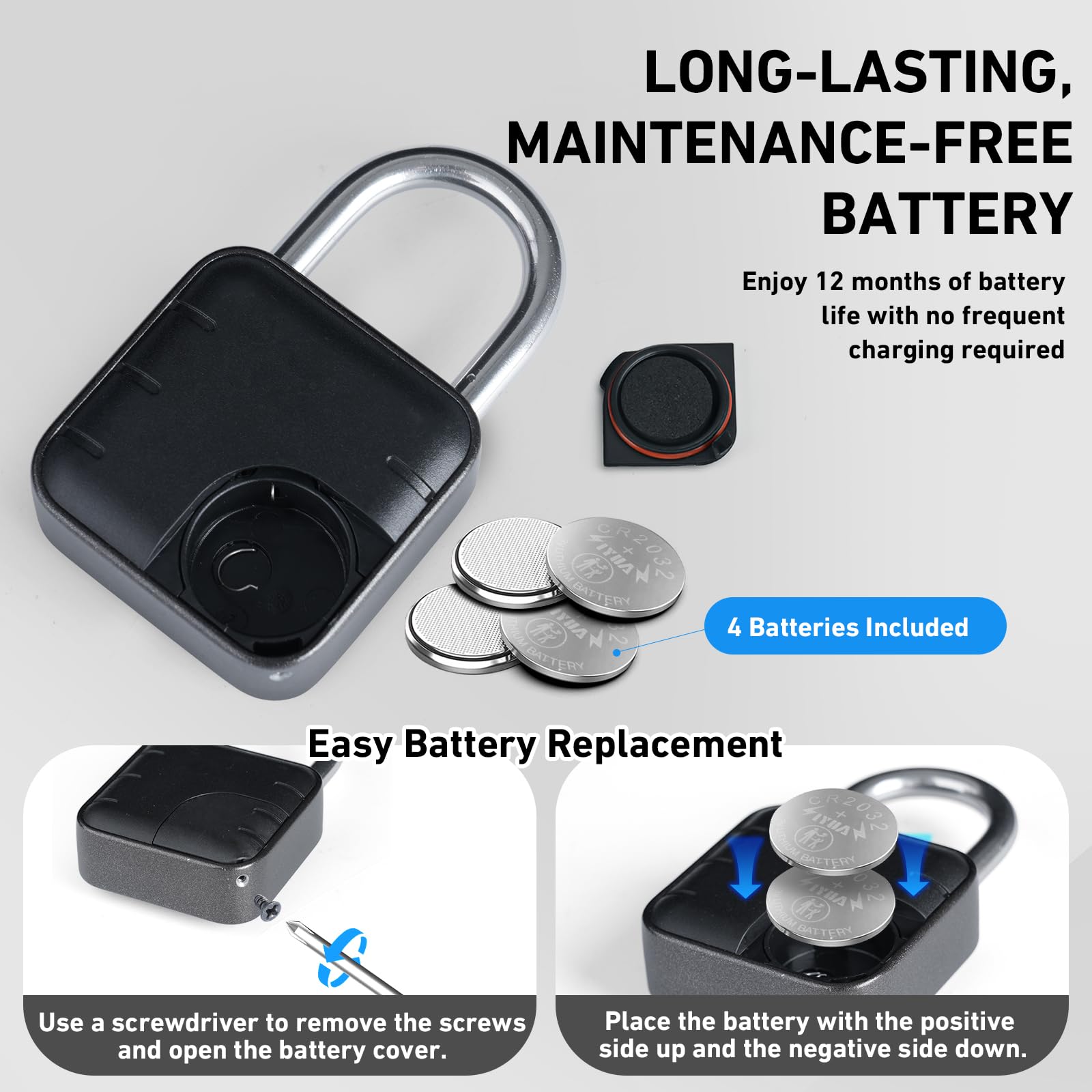 AuntyFey battery indicator helps avoid unexpected lockouts