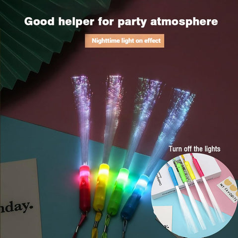 Auntzyj glow sticks enhance party atmosphere with rapid color shifts.