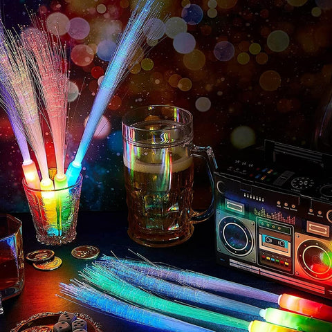 Auntzyj fiber-optic light set provides safe illumination for events.
