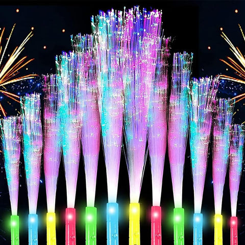 Auntzyj fiber-optic light sticks offer bright color for parties and events.