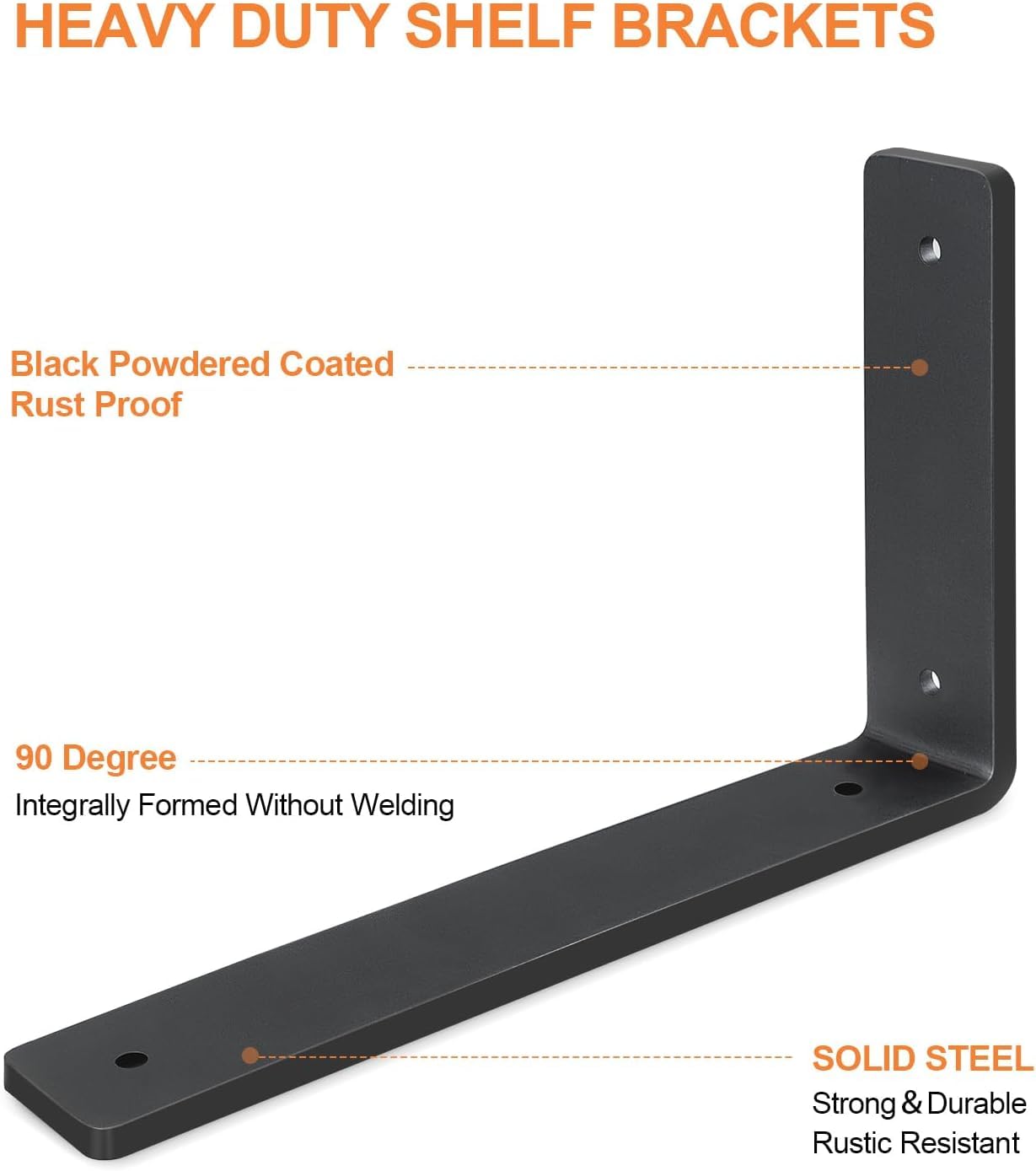Aunulahca heavy-duty shelf brackets 10-inch vintage-industrial look for stylish displays.