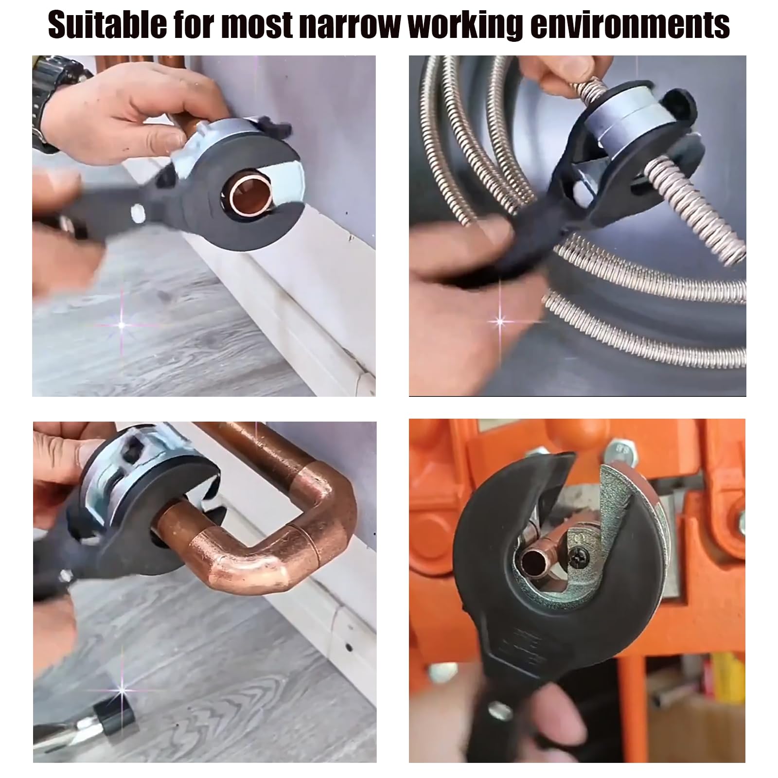 Durable steel blades on the Auomuo tubing cutter for quick cuts.