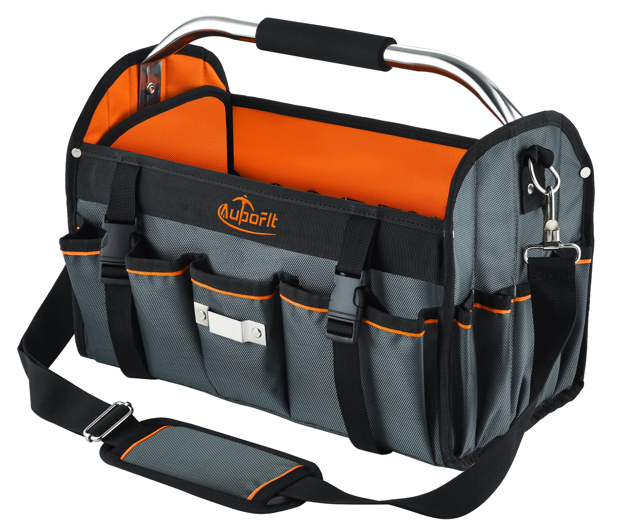 Aupofit 16-inch open-top tool bag ready for quick tool access and organization
