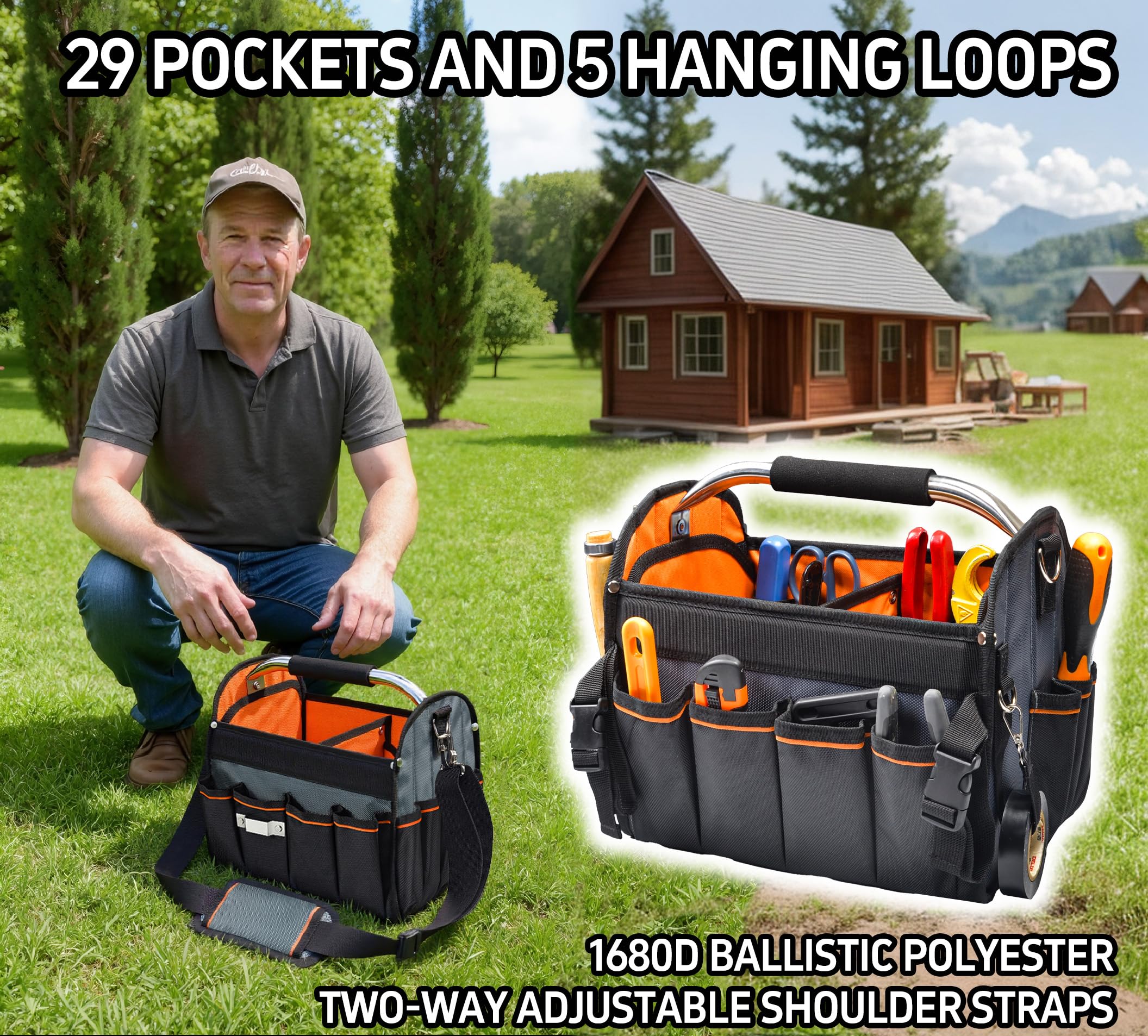 Aupofit bright orange interior makes tools easy to spot
