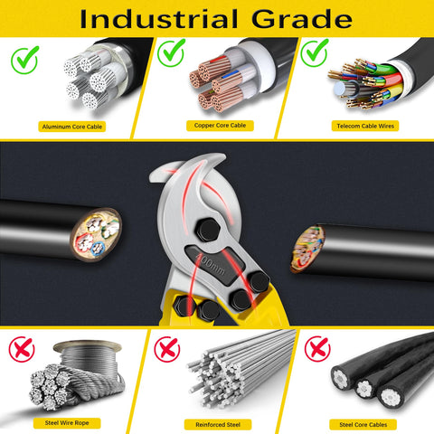 AUPREX 18 inch cable cutter ready to slice copper and aluminum cables
