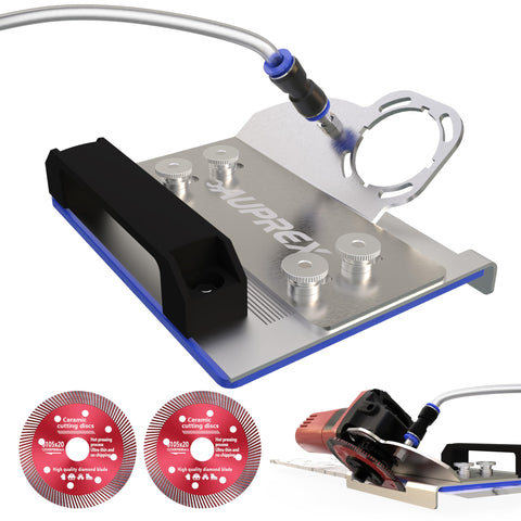 AUPREX 45-degree tile chamfering tool stand for stable edging during cuts.