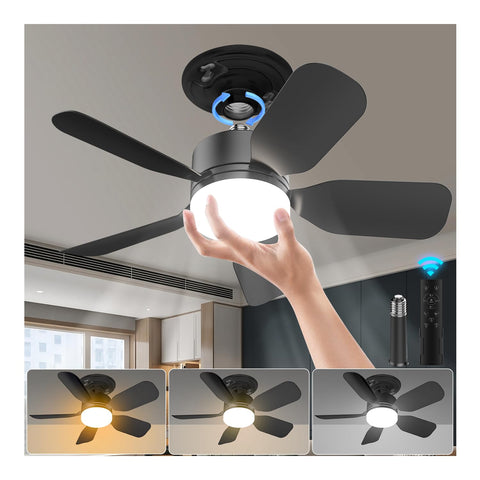Aupuslite 20-inch ceiling fan light with remote for easy cooling and illumination