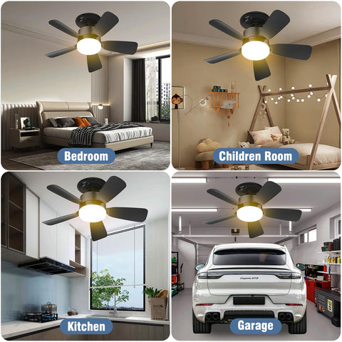 Aupuslite compact ceiling fan fits small spaces