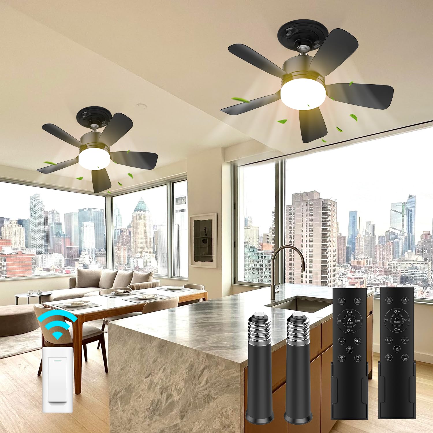 Aupuslite remote control for convenient socket fan operation