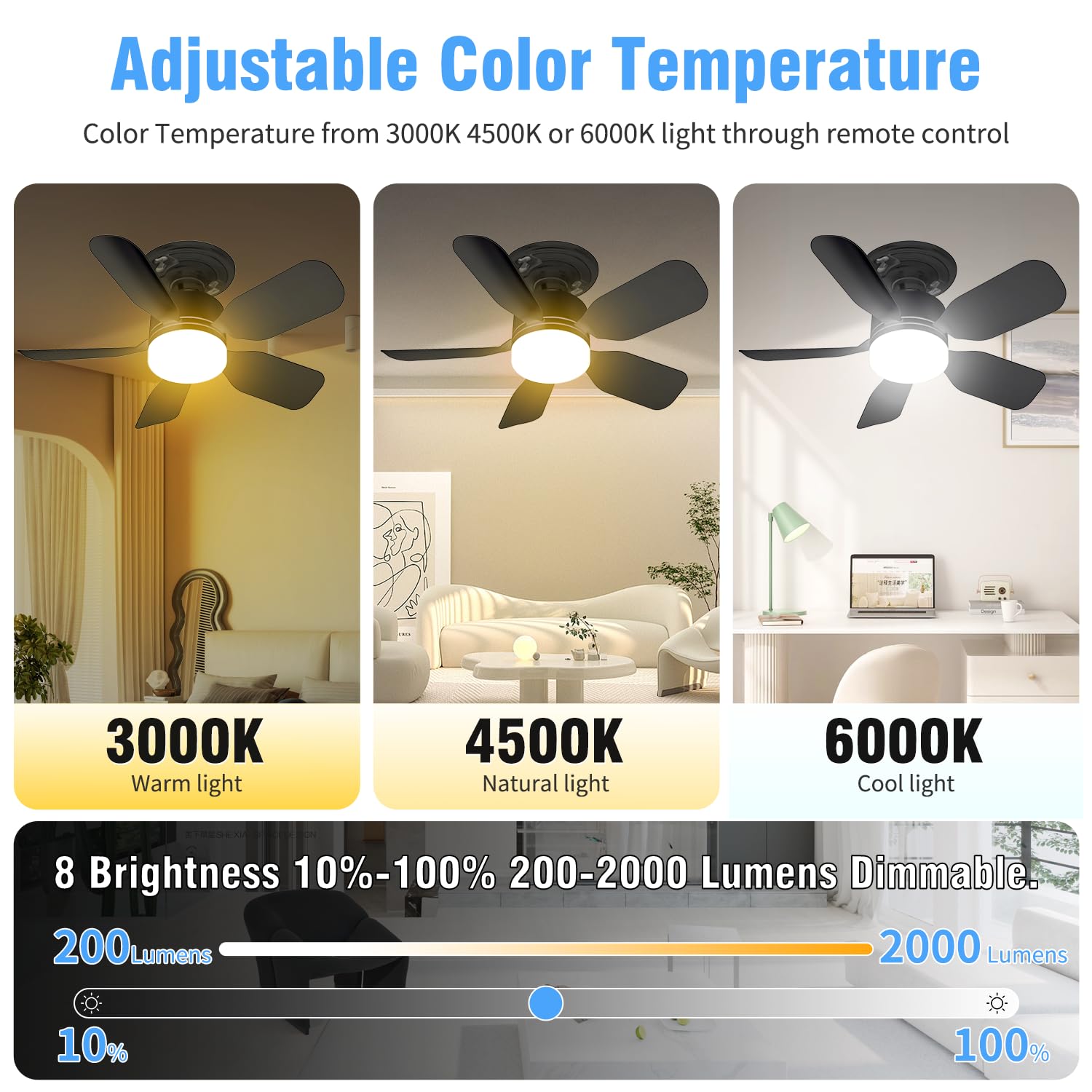aupuslite six-speed fan design for customizable airflow with quiet operation