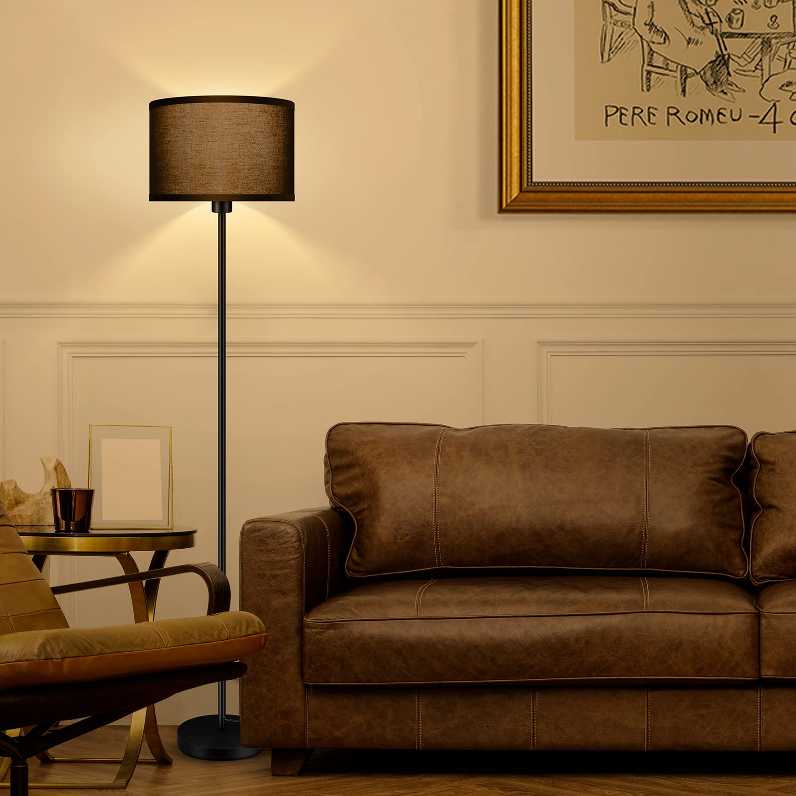 AUQUEE lamp supports E26 bulbs for customizable lighting options.