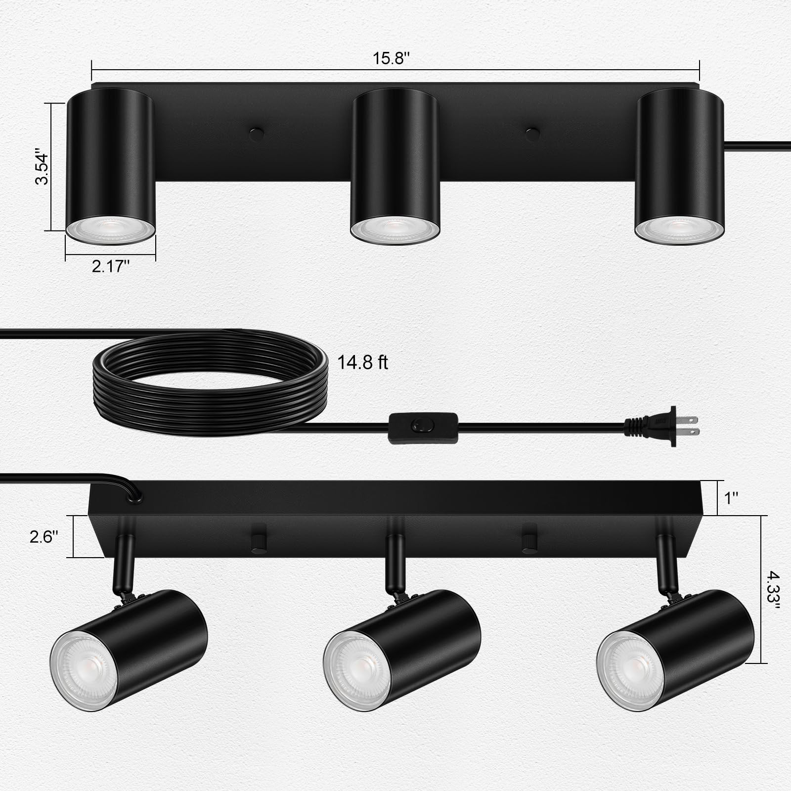 AUQUEE rocker switch control for quick, convenient operation