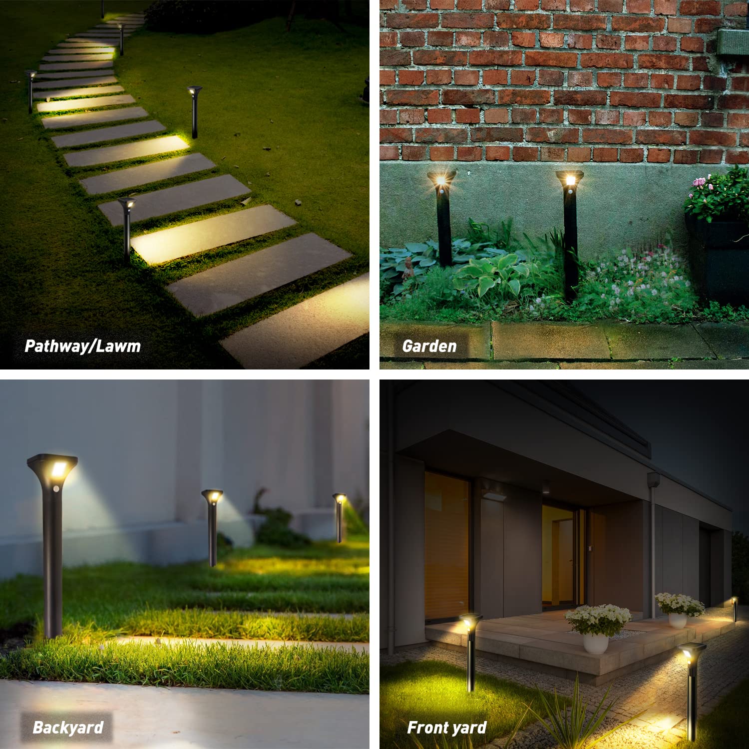 AURAXY IP44 weatherproof design withstands rain and snow for year-round use.