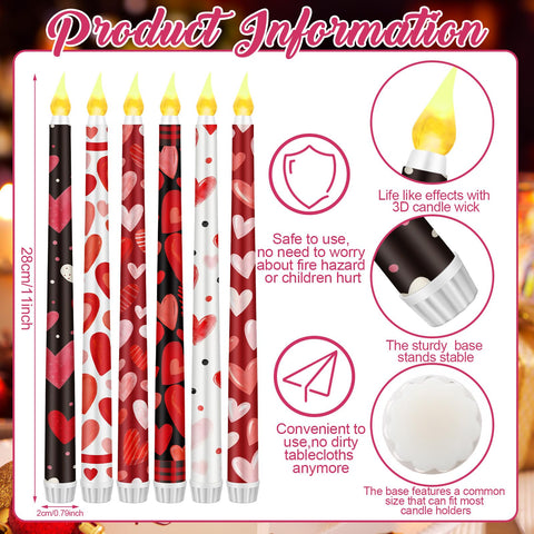 Aurelema 11-inch flameless candles fit most holders for mantel displays