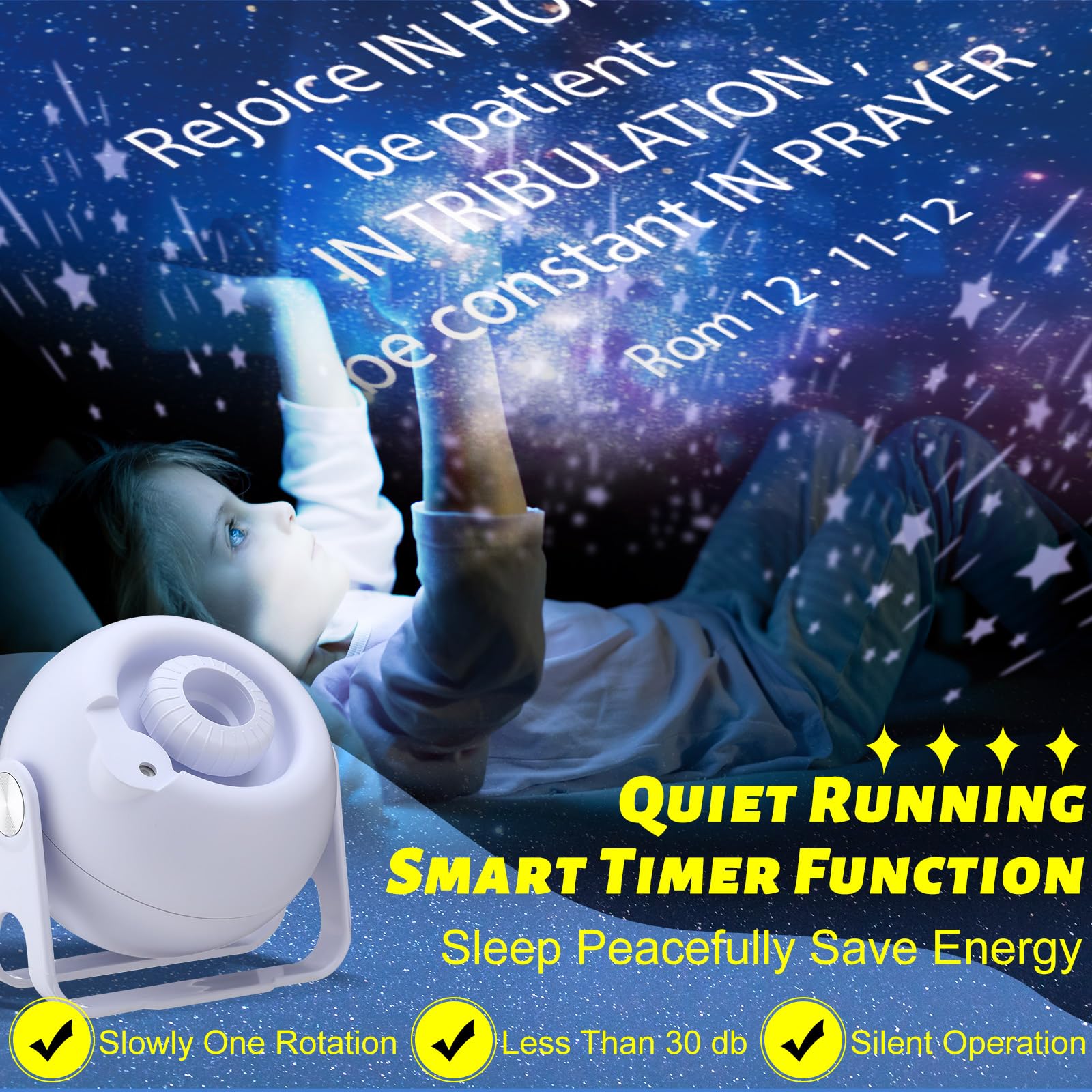 Aurelema Bible Projection auto shut-off conserves energy after one hour of use