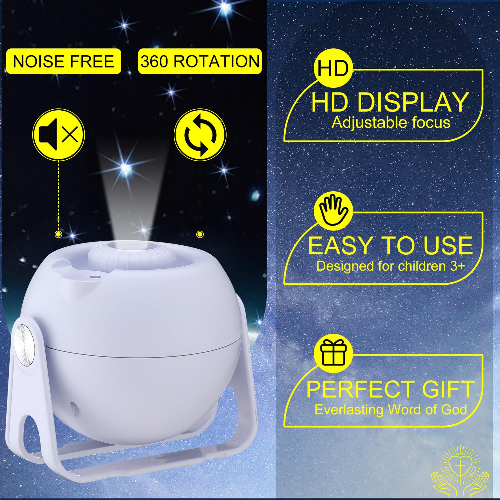 Aurelema Bible Projection front view shows compact device ideal for small prayer corners