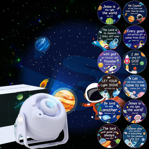 Aurelema Bible Verses Projector shows verse discs on walls for reflection