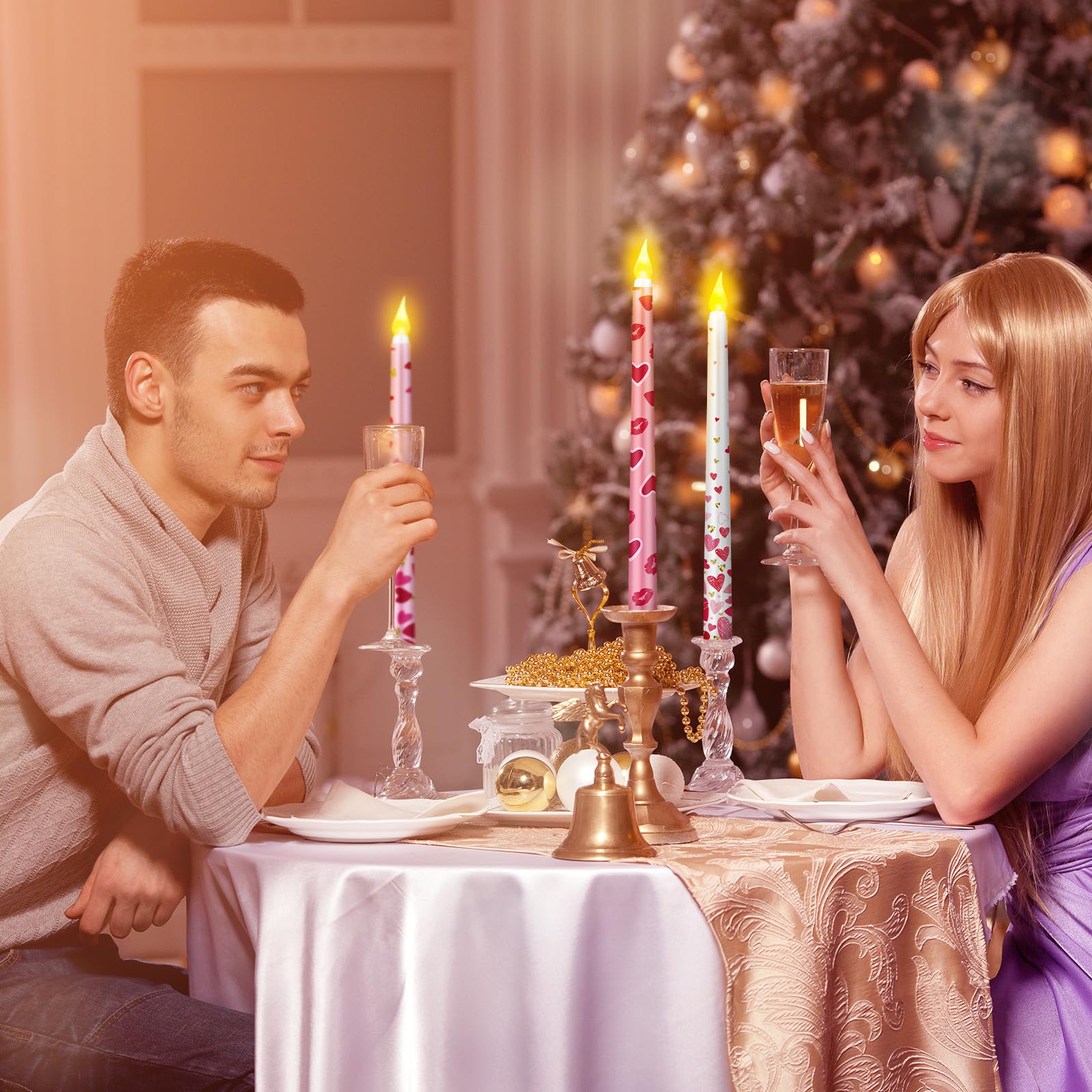 Aurelema candle set remote control for easy ambiance tuning