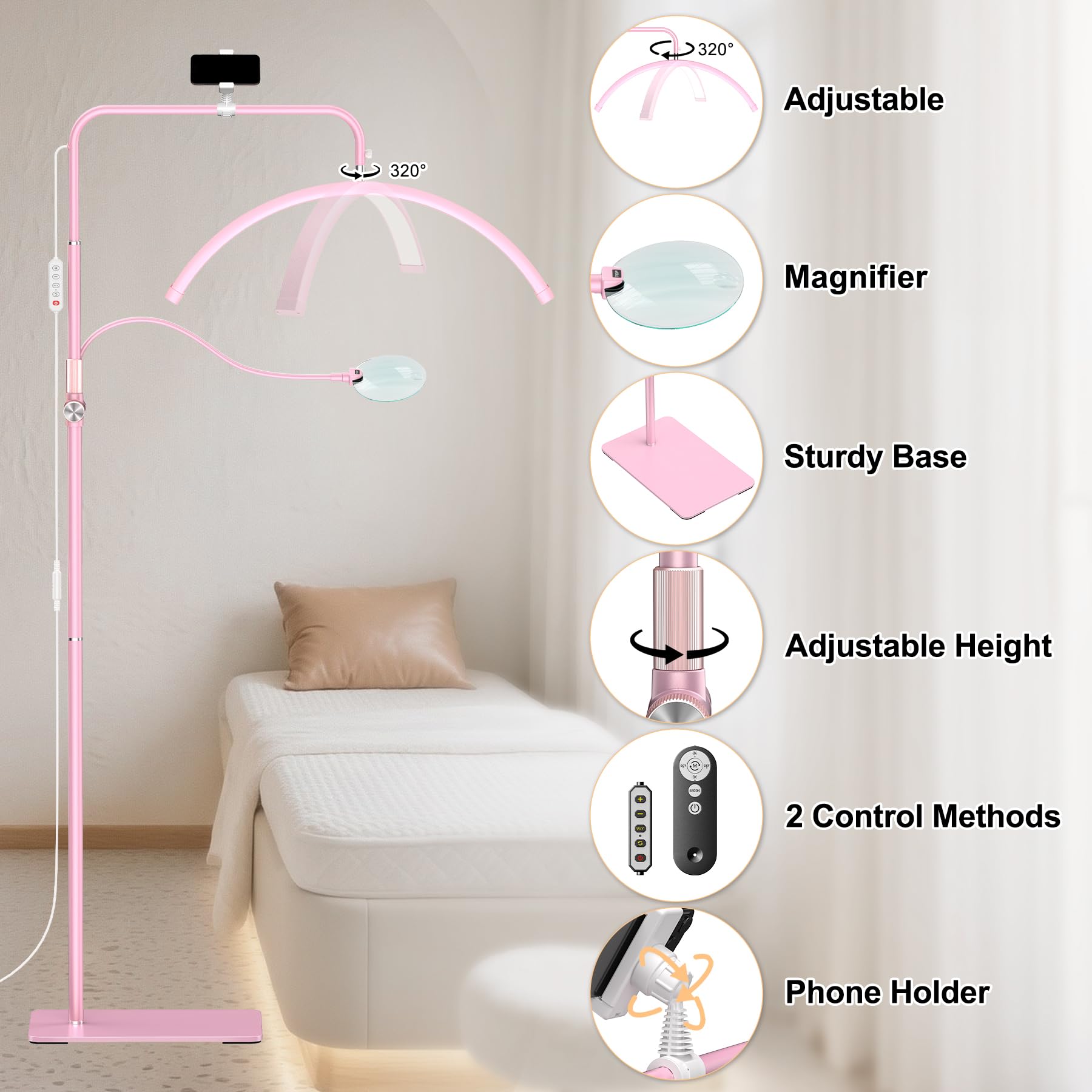 AURELLE Half Moon Lash Light sturdy base for stability.