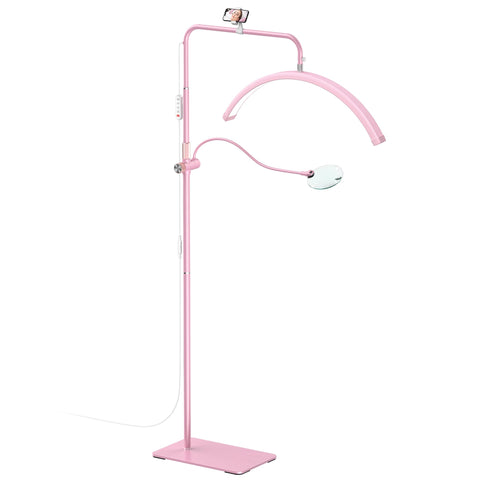 AURELLE Half Moon Lash Light front view with adjustable brightness for precise lash work.