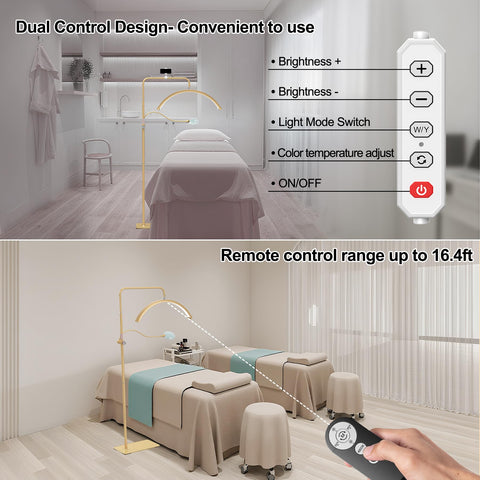 AURELLE Half Moon Lash Light with a 24 inch flexible gooseneck for easy positioning