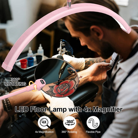 AURELLE Half Moon Lash Light tilting head enables flexible illumination.