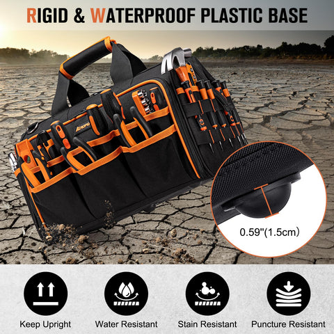 AUROPEAK foldable tool bag saves space in trucks and workshops.
