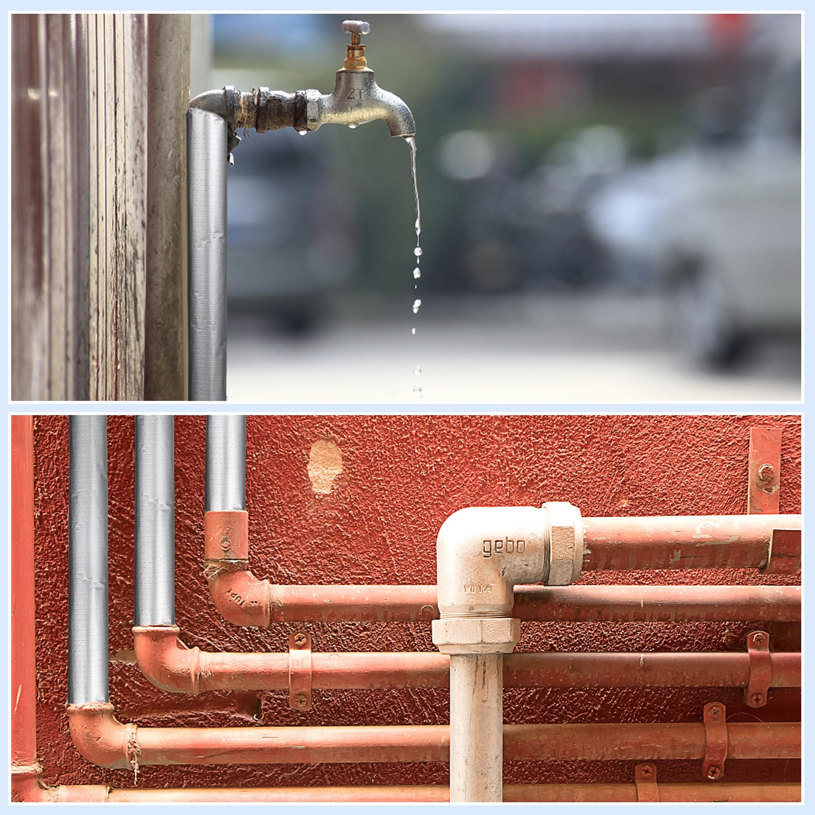 Auroray insulation wraps around elbows and odd shapes on irregular pipes with a snug fit.