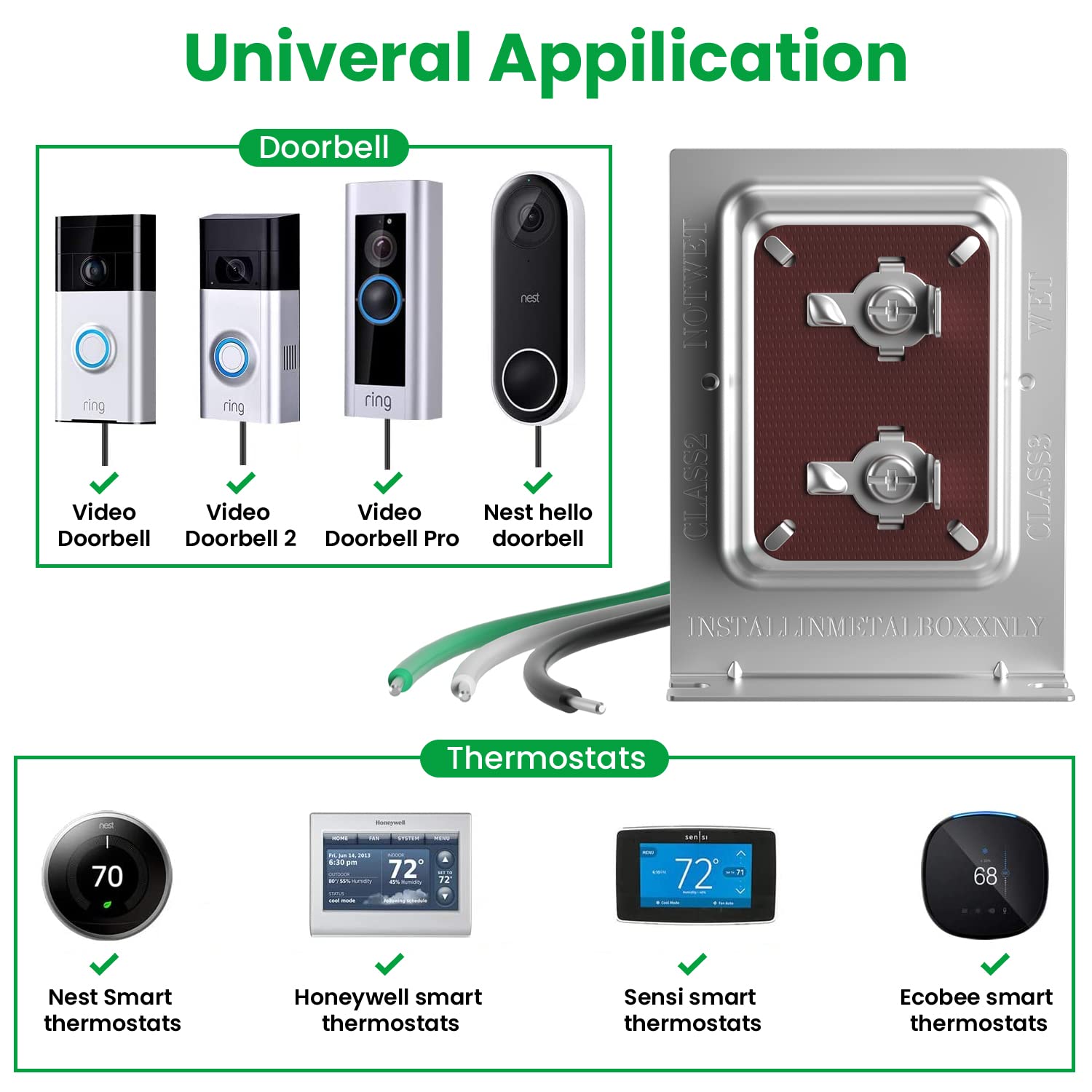 Auspow doorbell transformer during installation with mounting screws