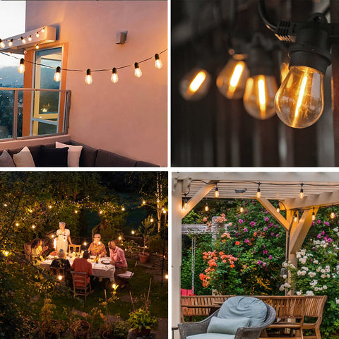 Austin Coast S14 bulb with E26 base fits standard outdoor fixtures.