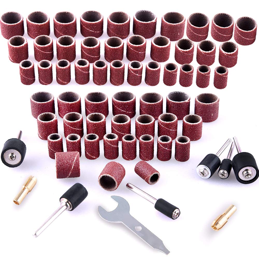AUSTOR grit and diameter kit highlights 7 grits and 3 drum sizes for versatile finishing.