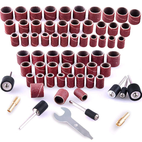 AUSTOR grit and diameter kit highlights 7 grits and 3 drum sizes for versatile finishing.