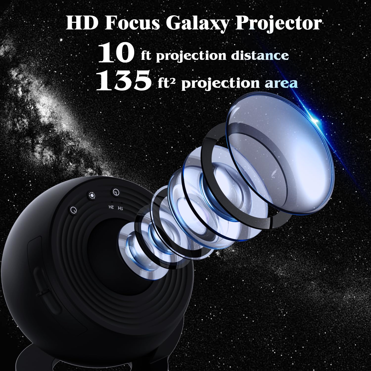 Ausyle Galaxy Projector Mystic Mountain disc offers vivid cosmic landscapes.