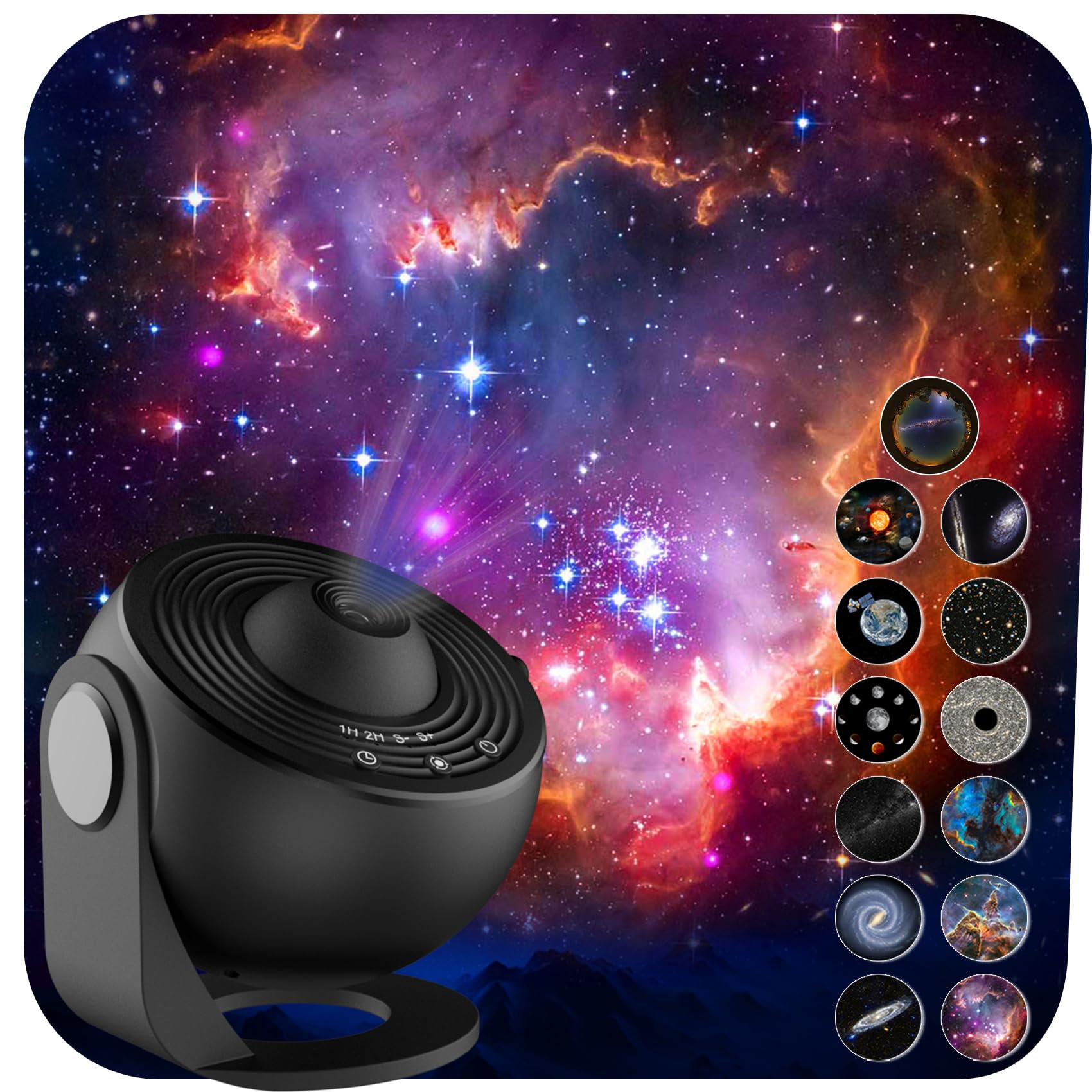 Ausyle Galaxy Projector Solar System disc creates immersive celestial views in bedroom or classroom.