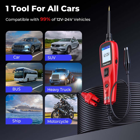 Autel PowerScan probes and cable emphasize sensitive probes for precise diagnostics.