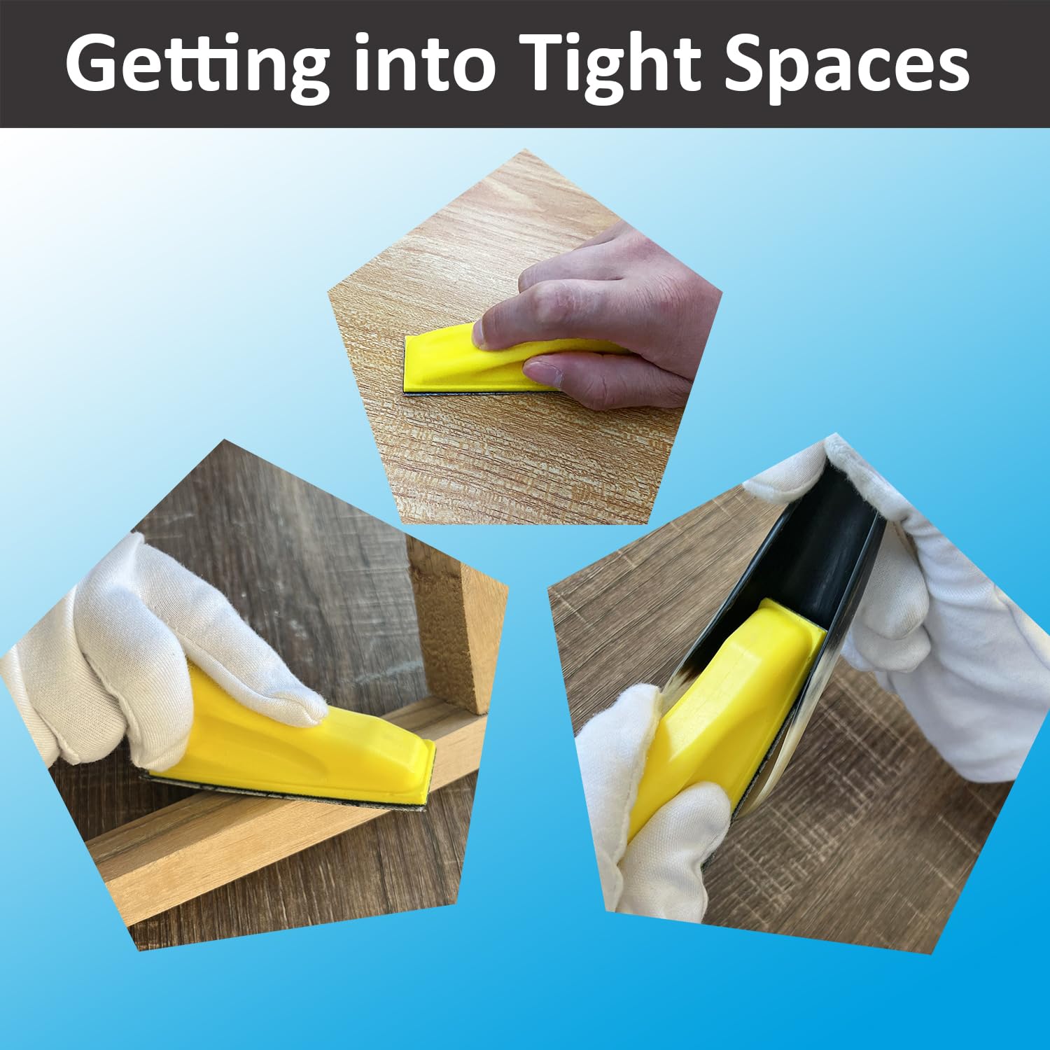 AutKerige sanding strips with hook-and-loop backing, easy to swap mid-project.
