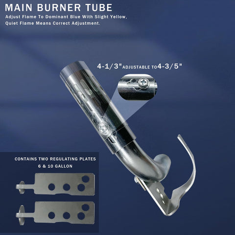 AutoAlly 91638 burner tube improves combustion efficiency for faster hot water