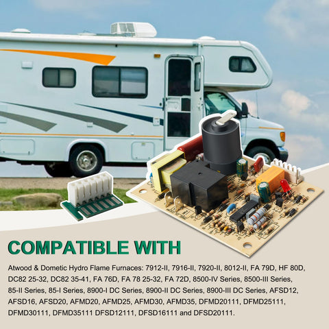 AUTOBABA Atwood-Dometic compatible board close-up highlights OEM-standard contacts