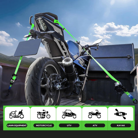 Autofonder four-pack retractable straps secured loads safely in a bed.