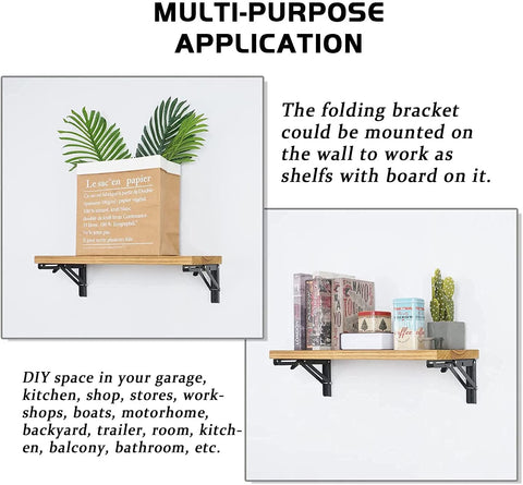 AUTOHJ folding-shelf-brackets-collapsible-function highlights space-saving folding at 90 degrees