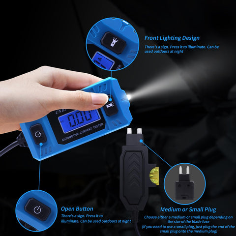 Autokcan tester requires a 12V 23A battery for operation