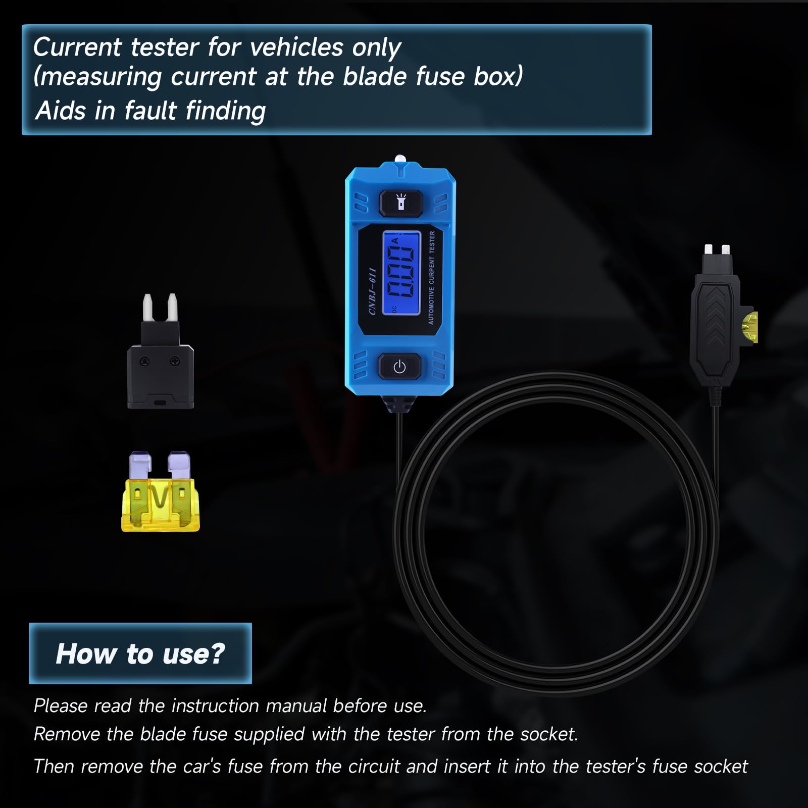 Autokcan car fuse tester is compact and waterproof for portable use