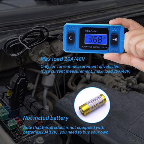 Autokcan fuse tester includes medium and small plug adapters for flexibility