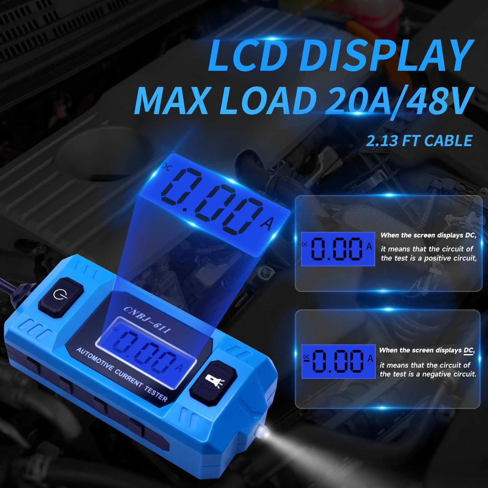 Autokcan fuse tester supports up to 20A at 48V for safe verification