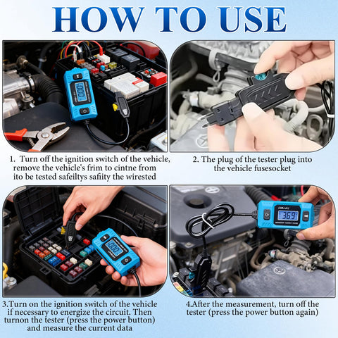 Automotive Circuit Fault Probe Tester durable ABS/PC construction withstands automotive environments.
