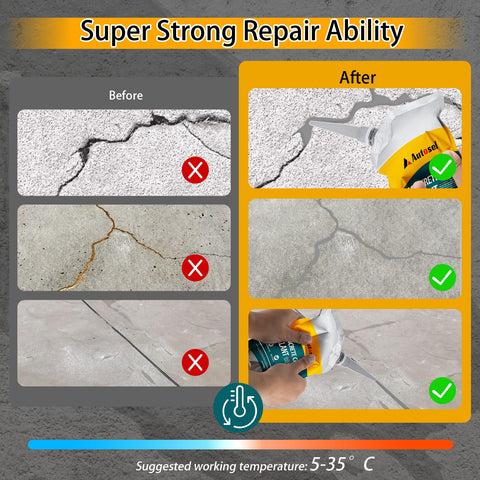 Autosel elastic movement resilience filler flexes with temperature changes to prevent cracking.