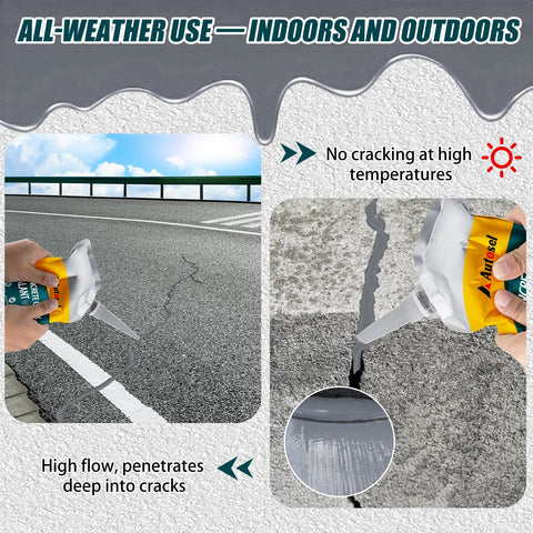 Autosel easy-application kit includes nozzle and gloves for clean repairs