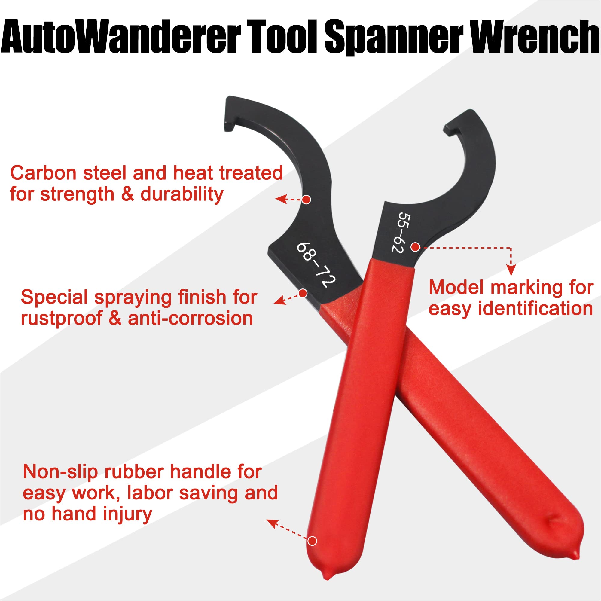 AutoWanderer Tool coilover spanner 34-36mm helps secure threaded rings with confidence