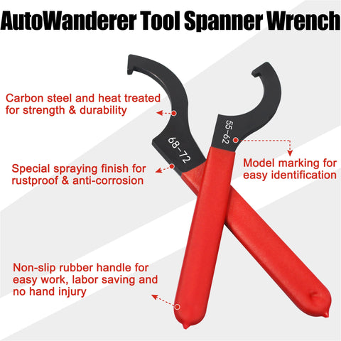 AutoWanderer Tool coilover spanner 34-36mm helps secure threaded rings with confidence
